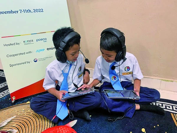말레이시아 플라우인다 초등학교 디지털 교육 지원   / 포스코이앤씨 제공